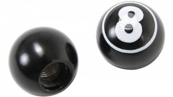 CONTEC CT VENTILKAPPEN PAAR 8 BALL SCHWARZ